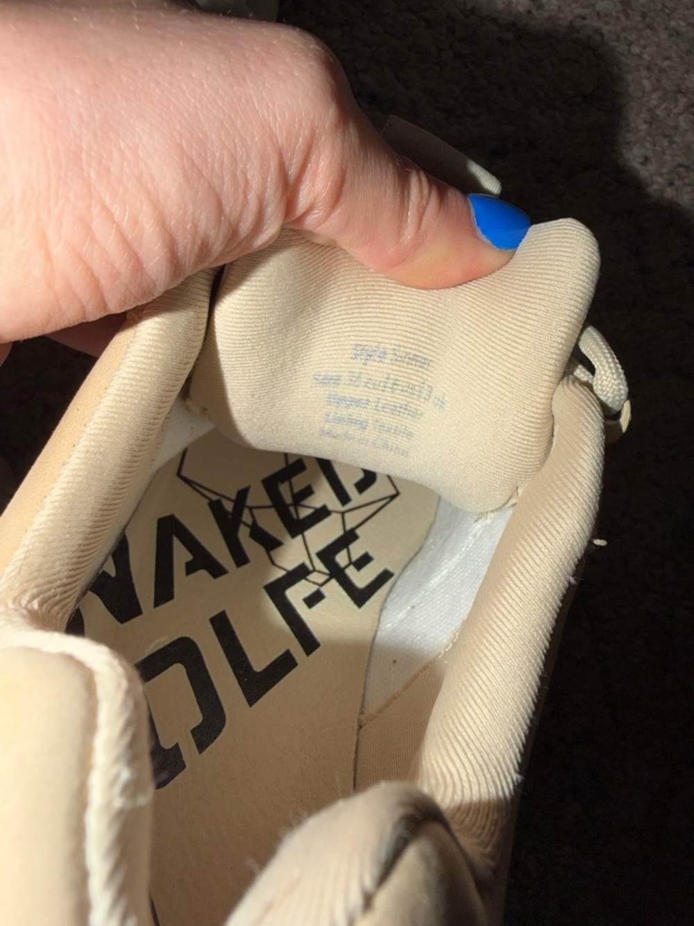 Naked Wolfe Beige Lace-Up Sneakers with Black Insole Logo - Picture 8 of 8